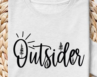 Outsider SVG, Adventure Outdoors, Hiking Camping (Digital Download)