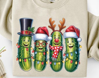 Retro Christmas Pickles Light PNG, Pickle Lover PNG (Digital Download)