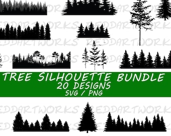 Tree Silhouette Svg| Pine tree svg| Pine tree silhouette| Evergreen tree svg| Pine tree Cricut| Pine tree clipart| Pine tree cutfile