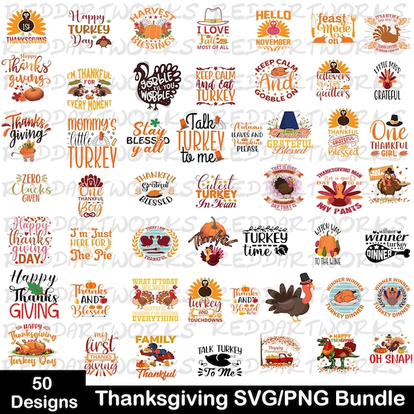 Thanksgiving SVG, Thanksgiving PNG, Turkey SVG, Thankful Svg, Thanksgiving Svg Bundle, Turkey Face Svg, Funny Thanksgiving Svg, Svg, Png