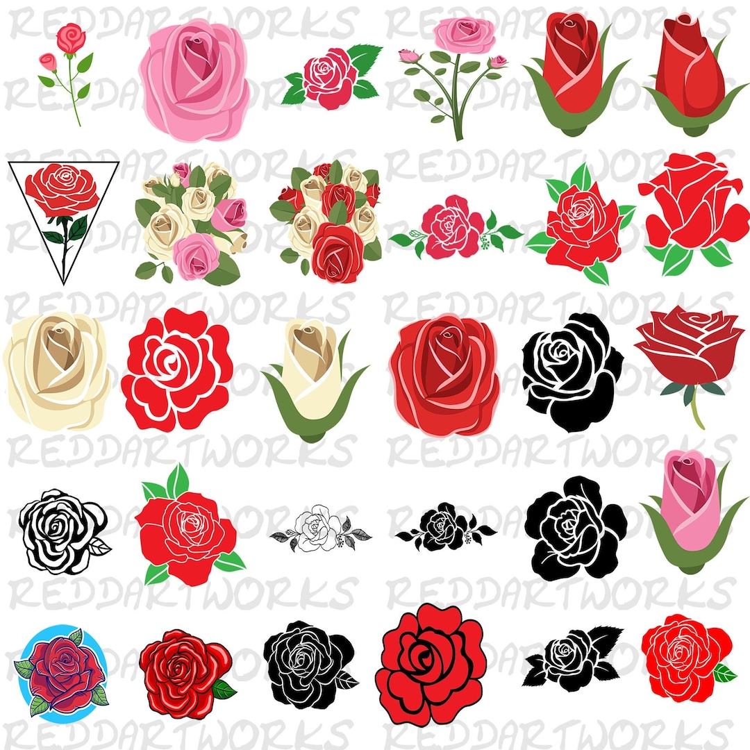 Rose SVG Bundle Flower SVG Bundle Floral SVG Bundle - Etsy Australia