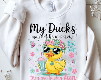 Ducks Not in a Row PNG, Snarky Mental Health Humor (Digital Files)