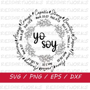 Yo Soy Inspiracion SVG, I am Inspiration In Spanish, Bible Verse SVG, Inspirational SVG, Yo Soy Svg, Christian Svg, Cricut, Silhouette