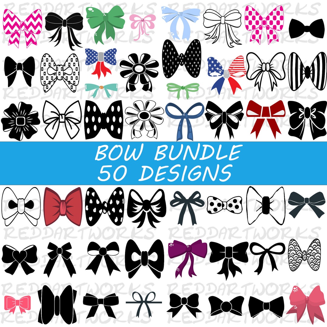 Hair Bow SVG Bundle, Bow SVG, Cheer Bow SVG, Bow Template Svg, Faux