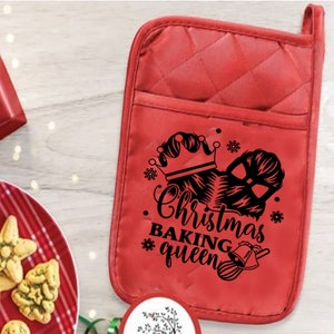 Manique Et Gant De Cuisine 'Let It Snow' - Thème Noël - Rouge & Camion - NEUF