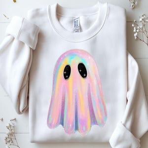 Iridescent Ghost Sublimation PNG, Cute Disco Ghost PNG, Glitter Ghost Ghost PNG, Spooky Png, Trick or Treat Png, Popular Png, Trending Png