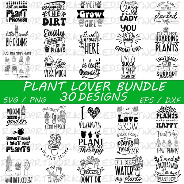 Plant Lover SVG Bundle, Plant SVG, Monstera SVG, Botanical Svg, Gardening Svg, Houseplant Svg, Plant Mom Svg, Crazy Plant Lady Svg, Svg, Png