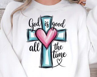 God is Good PNG, Boho Christian Design (Digital Download)