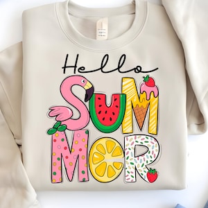 Hallo Sommer Doodle Sublimation PNG, Sommer Shirt PNG, Sommer PNG, Sommer Clipart, Hallo Sommer Png, Sommer Png Designs, lustiger Sommer Png