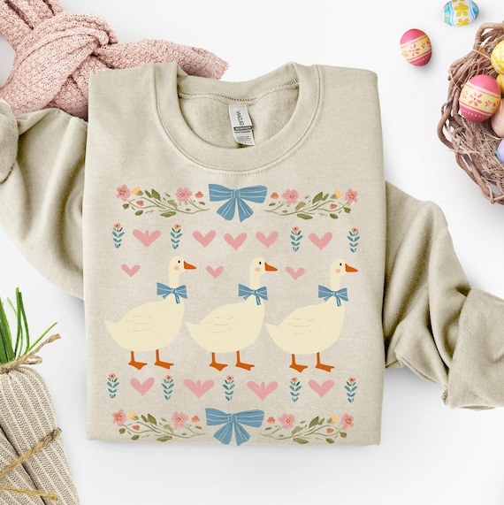 Retro Goose PNG: Groovy Floral Mama Goose Clipart (Digital Download