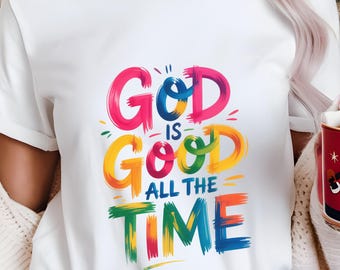 God is Good PNG, Boho Christian Design (Digital Download)