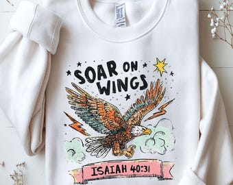 Soar on Wings PNG, Isaiah 40 31 PNG, Funny Christian PNG, Boho Hippie Christian Png, Bible verse Png, Jesus Png, Religious Png
