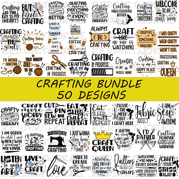 Crafting SVG Bundle, Crafting SVG, Sewing Svg, Craft svg, Knitting Svg, Craft Room Svg, Crafting Shirt Svg, Crafty Svg, Crafting Tools Svg