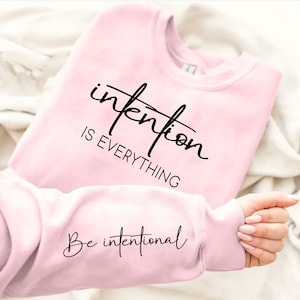 Intention is everything SVG PNG, Boho Self Love Svg, Motivational Sleeve Shirt Design Svg, Boho Quote Love Yourself Svg, Png File