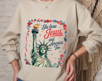 Christian Patriotic PNG, Jesus Loves America, 4th of July (Digital Download)