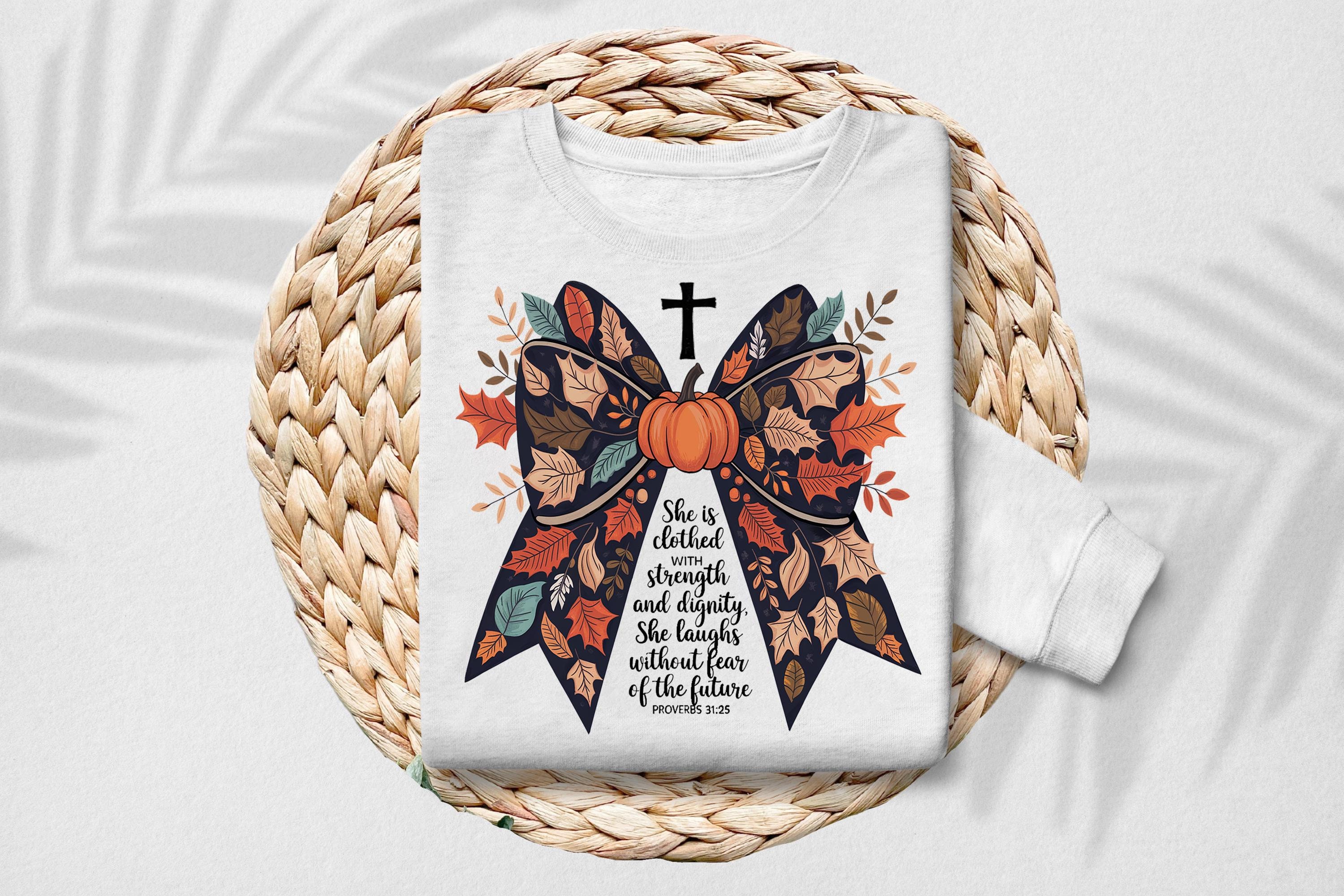 Proverbs Fall Vibes PNG: Coquette Bow, Thanksgiving Design (digital ...