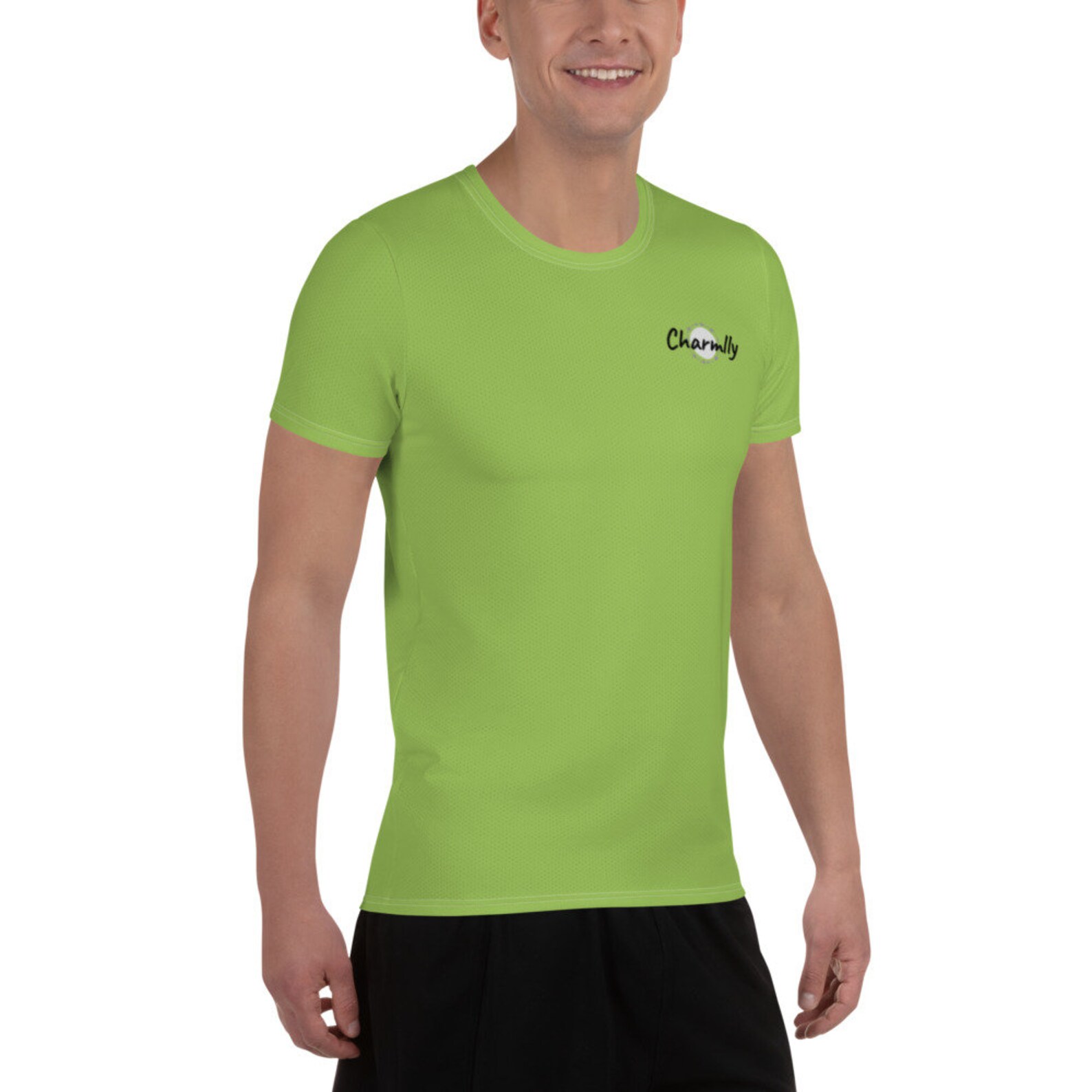 Charmlly Men's Athletic Tshirt lime green Etsy