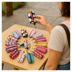 Mini Clip-On Pouch – Cosmetic, Coin, Earbud, Poop Bag Holder, Keychain Purse