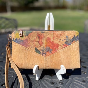 Natural Cork, Wristlet,  small purse