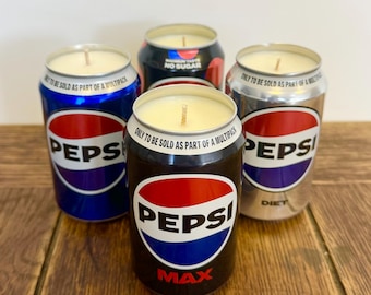 Candela in lattina Pepsi / Profuma come la bevanda / Cera di soia al profumo di cola / Idea regalo originale e divertente / Pepsi Max Diet Cherry / Pop frizzante / Da avere assolutamente