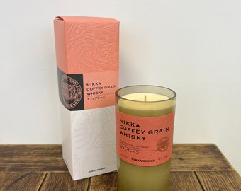 Nikka Whisky Bottle Candle | Honeysuckle & Sandalwood | Soy Wax Scented | Artisan Gift Idea Unique Present | UK Made | Japan Japanese