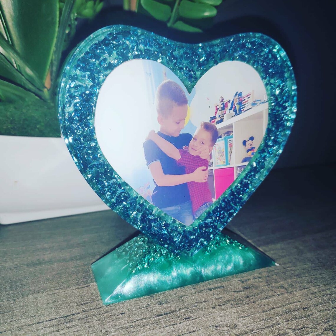Custom resin heart with photo 10.5x13 cm Etsy