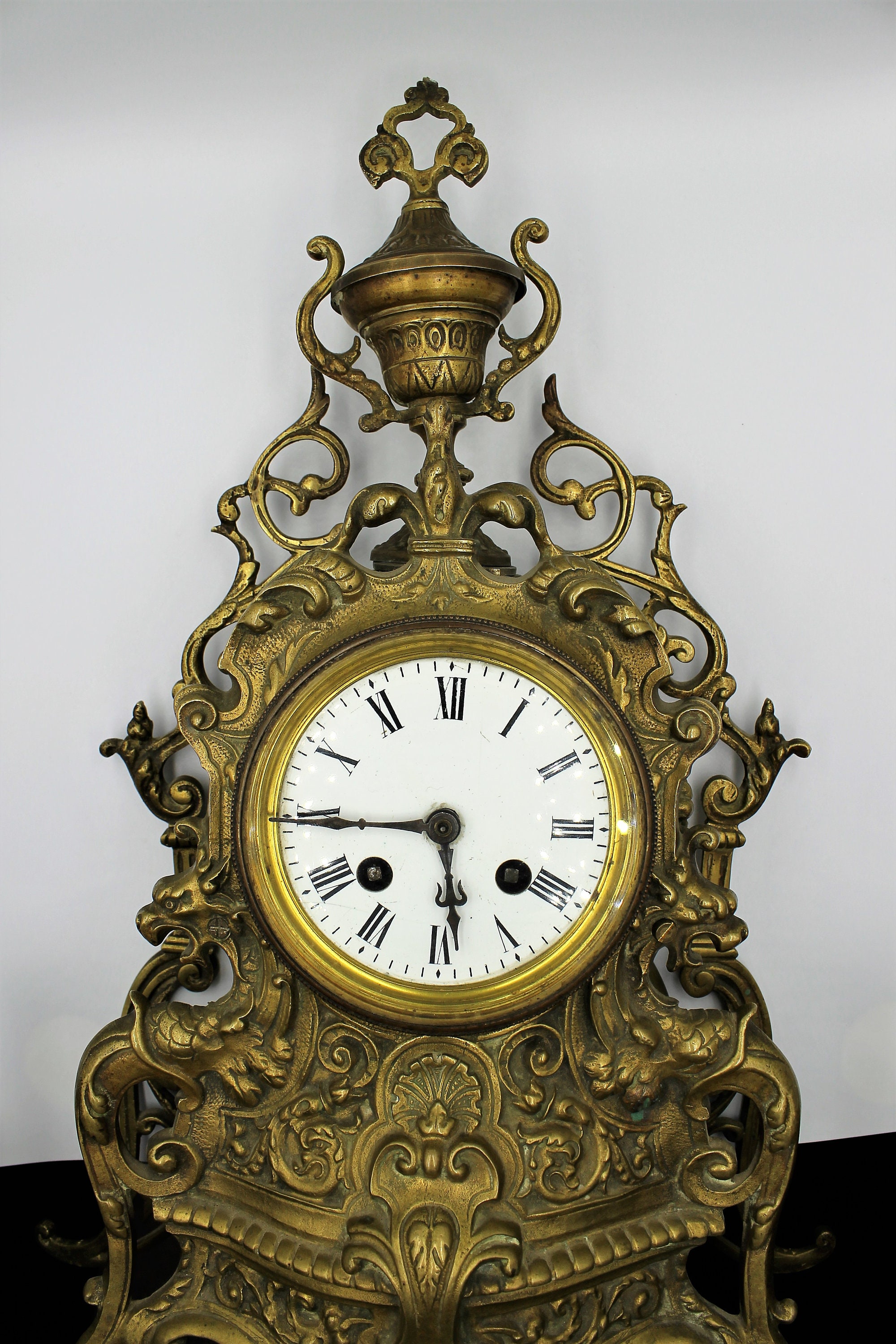 Antique French Bronze Mantel Clock by Japy Fréres Circa 1800s Etsy