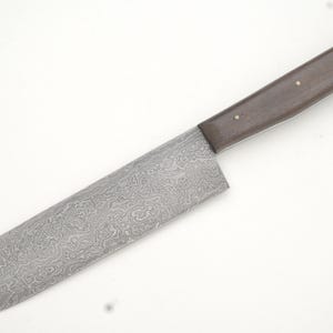 Handmade Damascus Nakiri Knife, 10&quot; Vegetable Cleaver, Rosewood Handle, Custom Kitchen Knife, Forged Steel, Chef Gift