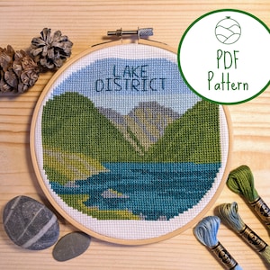 Lake District Cross Stitch Pattern