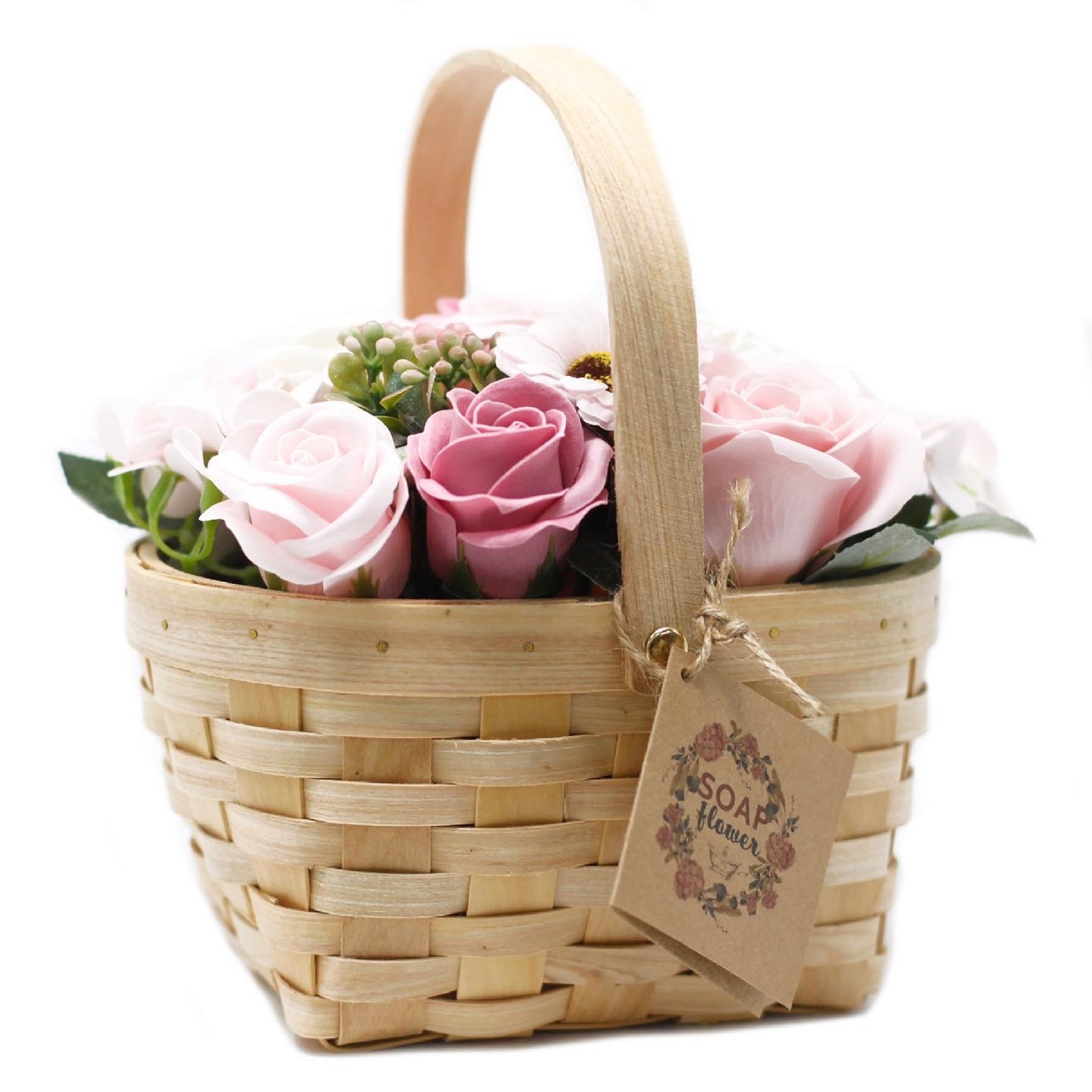 Soap Flowers basket Etsy