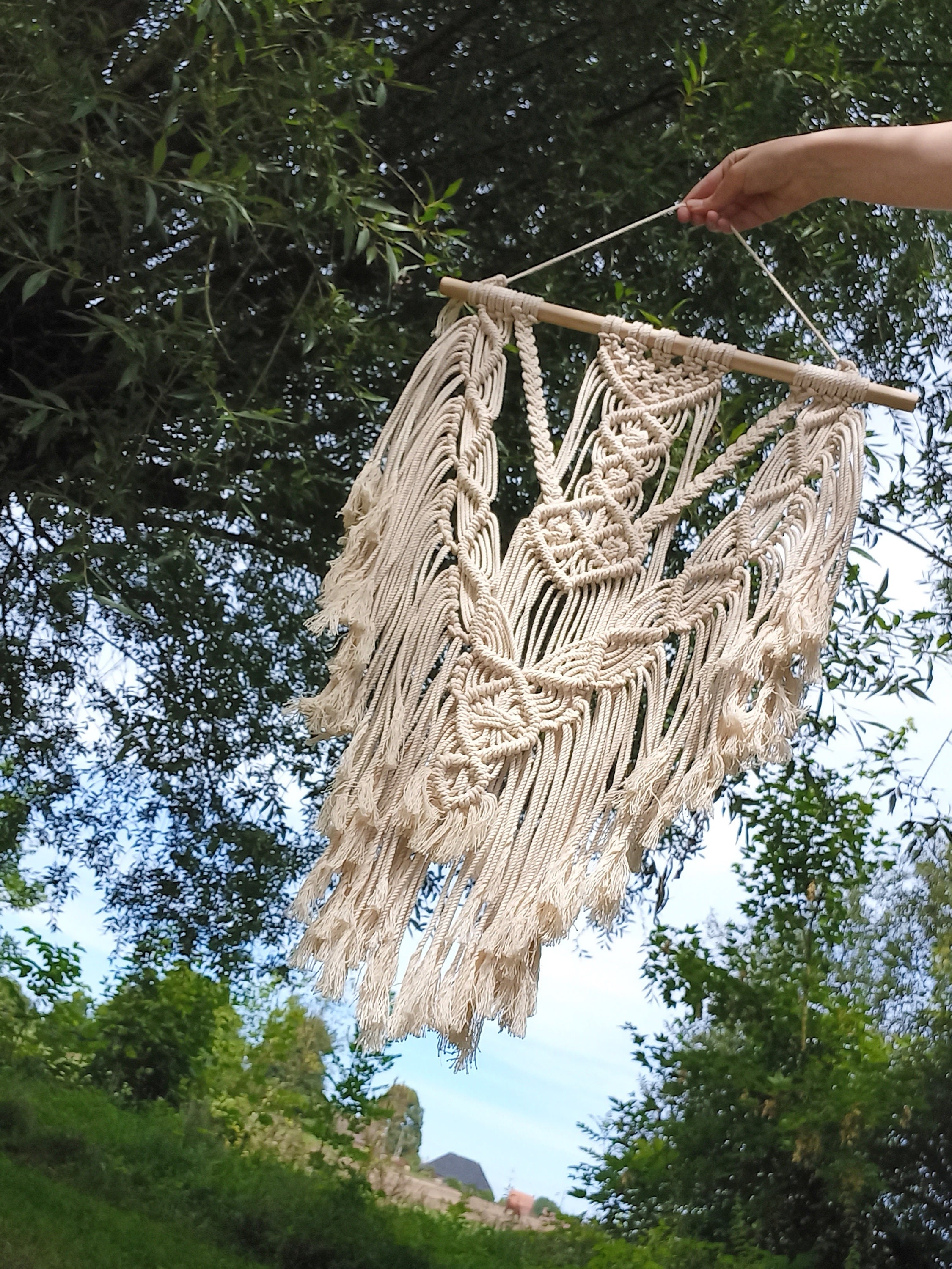 Décoration Murale en Corde de Coton Macramé Liberta