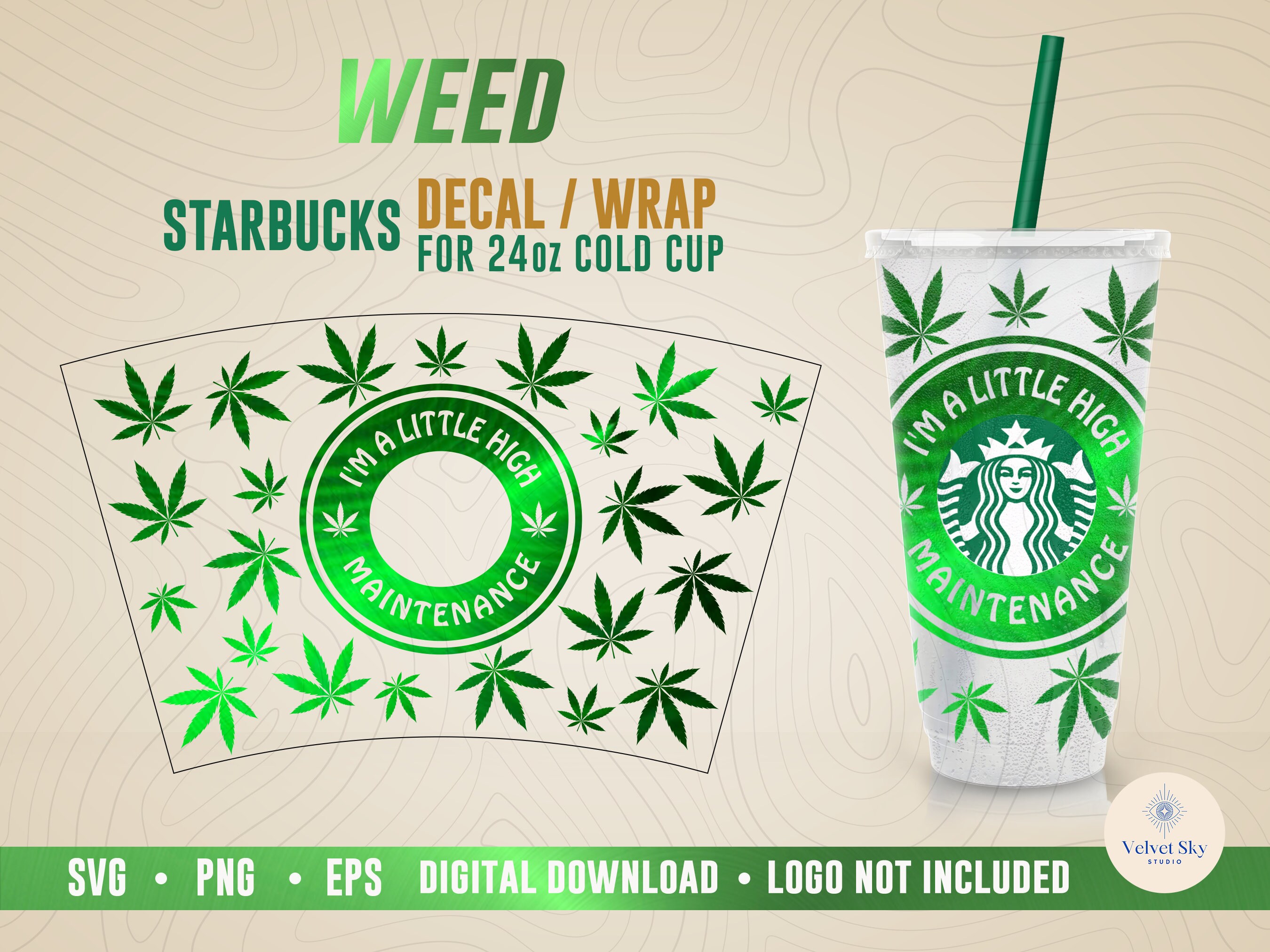 Louis Vuitton Svg Starbucks Etsy