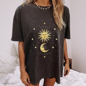 Boho Sun and Moon Shirt Celestial Shirt Astrology Shirt - Etsy