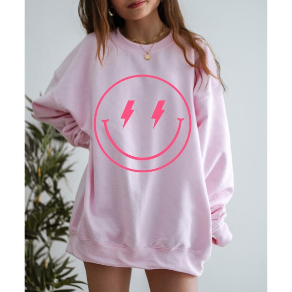 Smile Face Sweatshirt, Esthetische Crewneck, Smile Sweatshirt, Retro Smile Face, Positief Sweatshirt, Smile Face Shirt, Smile Sweatshirt