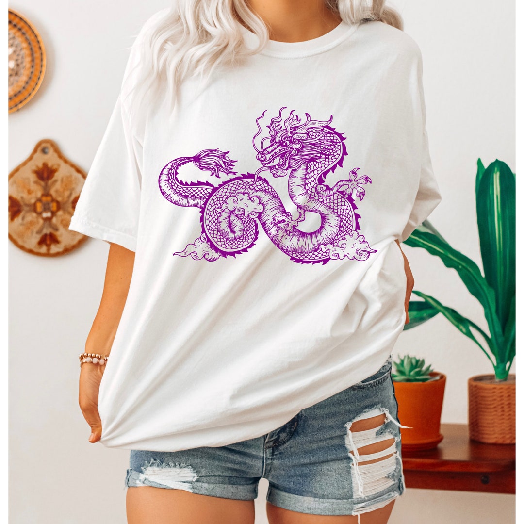 Japanese Dragon Shirt, Chinese Dragon Shirt, Aesthetic Clothing