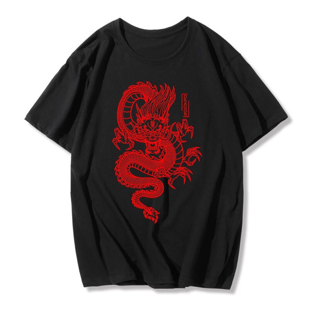 Japanese Dragon Shirt Chinese Dragon Shirt Aesthetic - Etsy