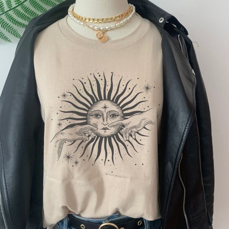 Boho Sun Shirt, Celestial Sun T-shirt, Hippie Shirt, Celestial ...