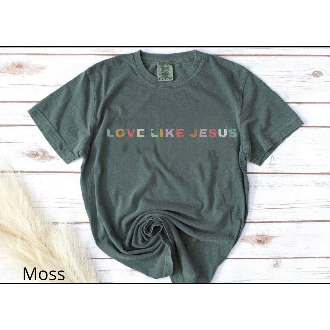 Nlife Women's 'Love Like Jesus' Print Short Sleeve T-Shirt - Round Neck Casual Top, S-XL Sizes