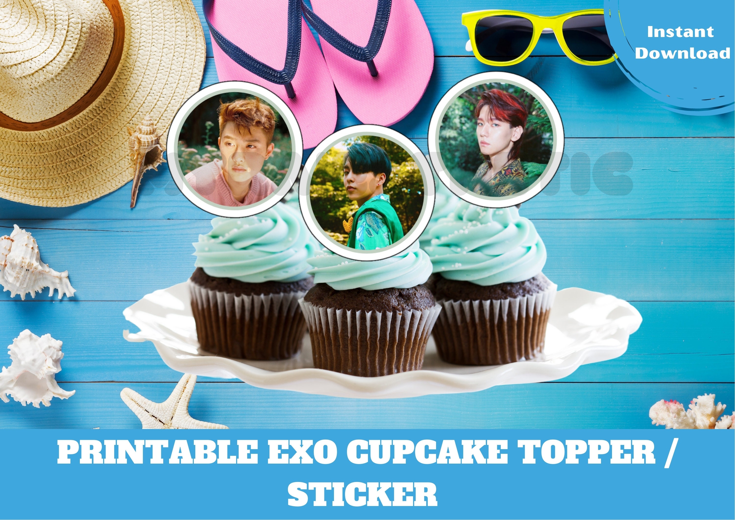 printable exo cupcake topper exo sticker exo cake topper etsy singapore