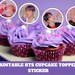 Printable BTS Cupcake Topper, Bts Sticker, Bts Cake Topper, Bts ...