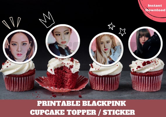 printable blackpink cupcake topper blackpink sticker etsy ireland