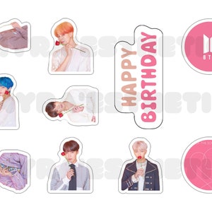 Printable BTS Cupcake Topper, Bts Sticker, Bts Cake Topper, Bts ...