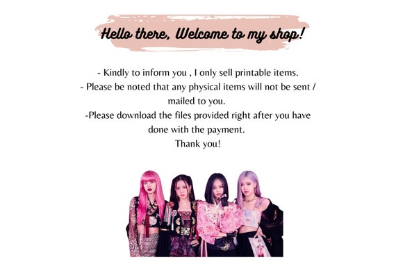printable blackpink cupcake topper blackpink sticker etsy singapore