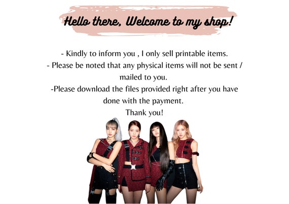printable blackpink cupcake topper blackpink sticker etsy