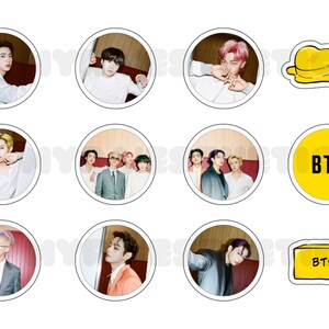 Printable BTS Cupcake Topper Bts Sticker Bts Cake Topper - Etsy