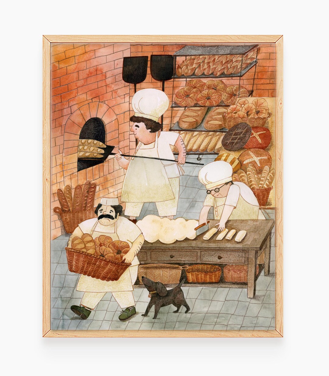 kitchen printable poster bakery print with watercolor... Bakery Watercolor Art Print: Whimsical Kitchen Decor - Etsy