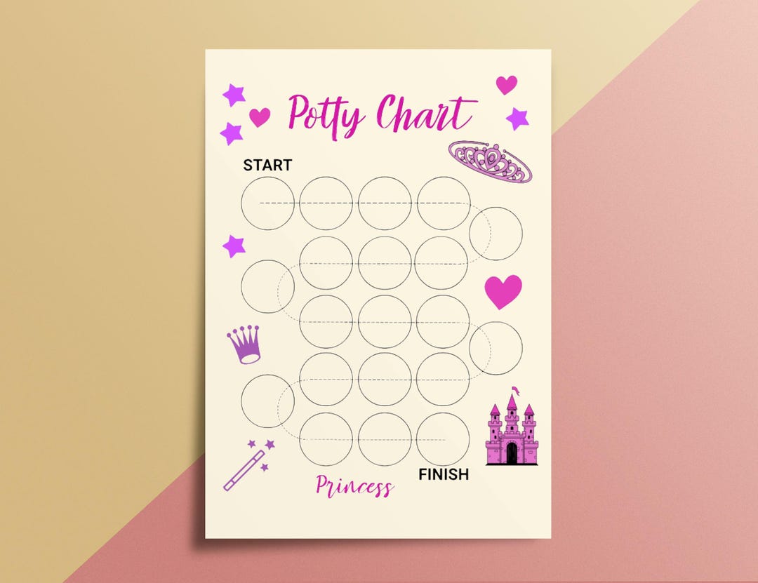 Princess Potty Training Chart | Potty Chart for Girls | Digital ...