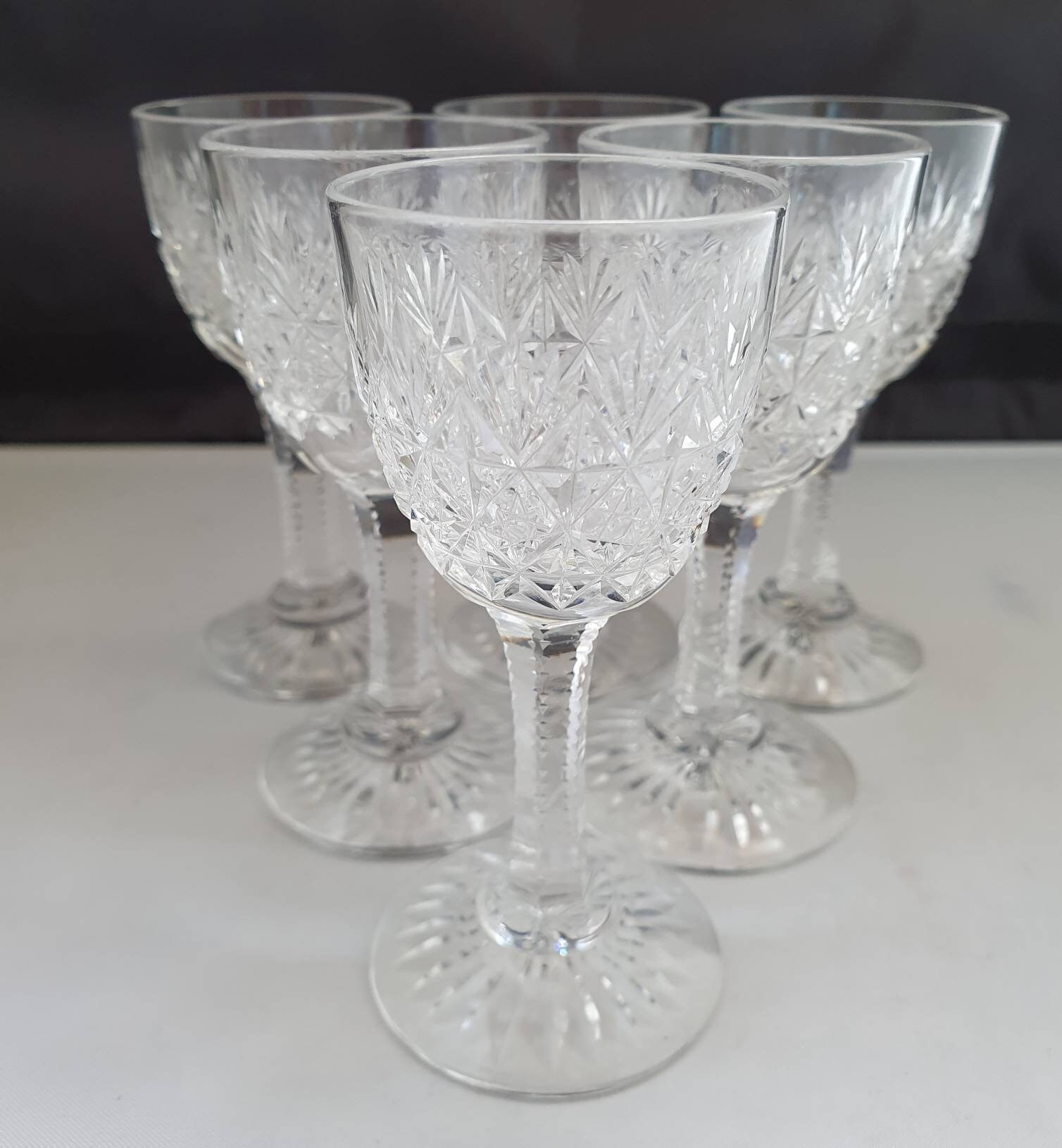Thomas b Crystal 'WELLINGTON' Six X Liqueur Glasses Etsy
