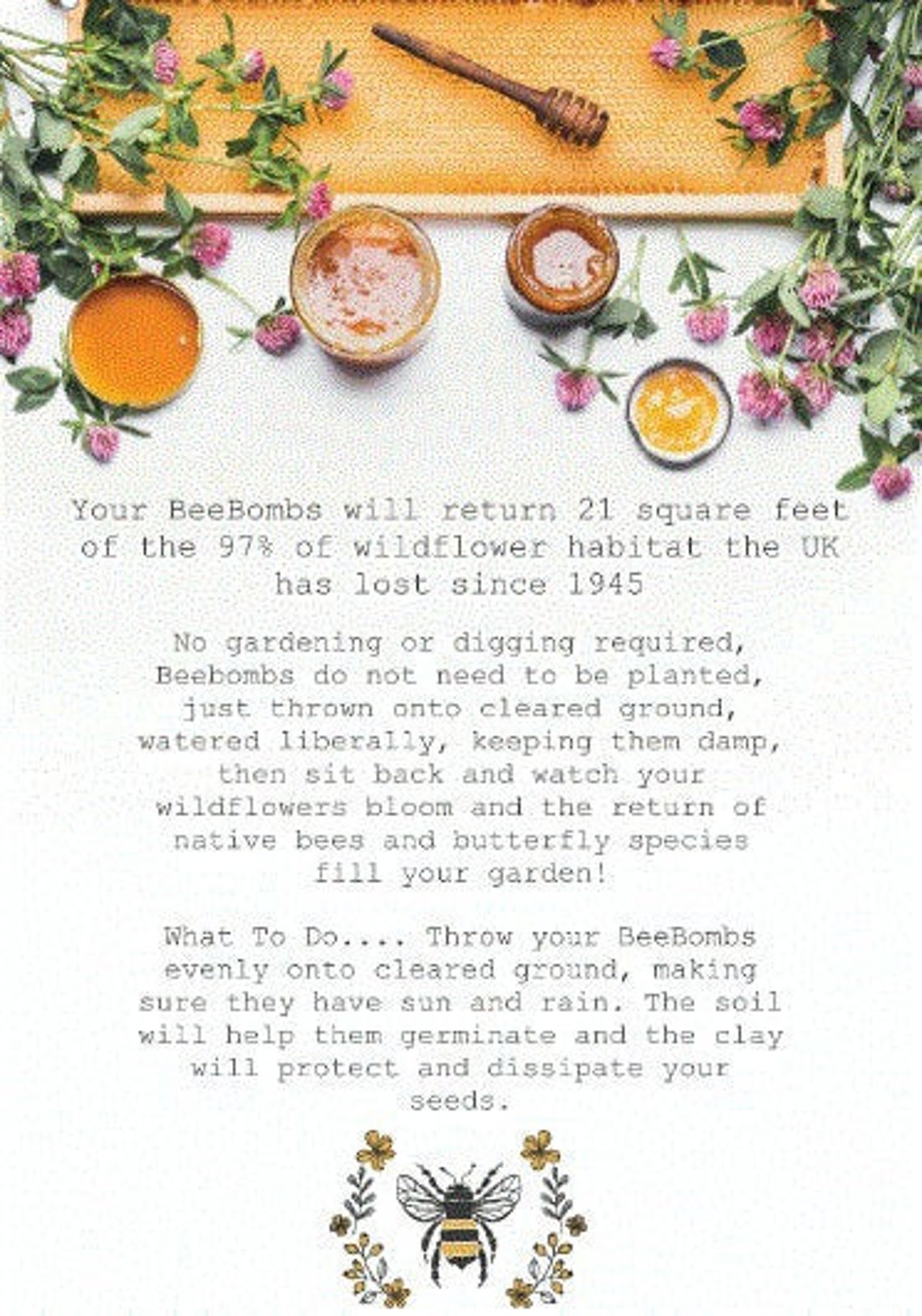 Homemade Wildflower Bee Bombs RHS Perfect For Pollinators Etsy