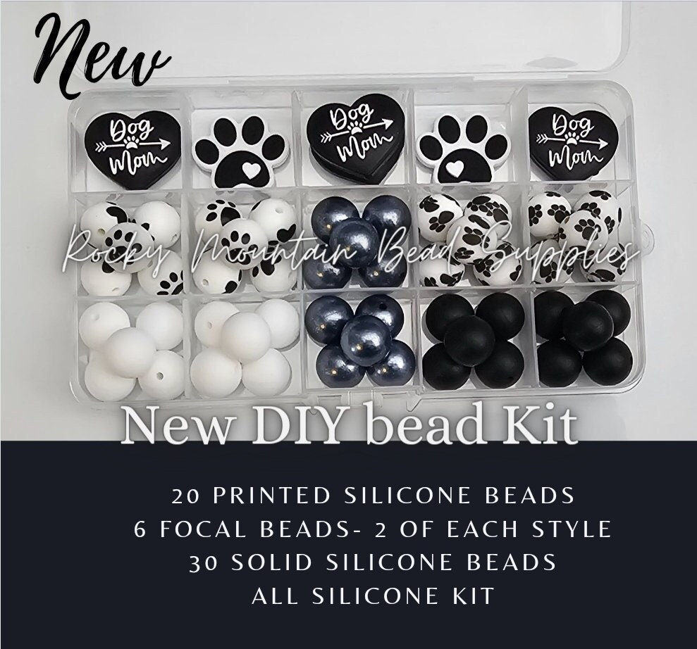 DIY Silicone Bead Kit Dog Paw Silicone Beads Bulk Silicone 